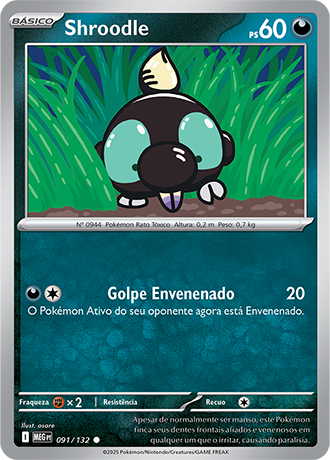 Shroodle (091/132) REV FOIL - Carta Avulsa Pokemon