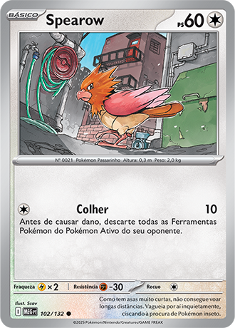 Spearow (102/132) - Carta Avulsa Pokemon