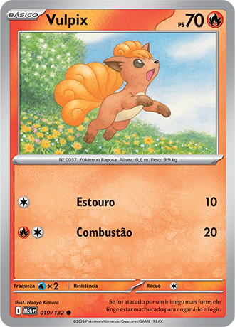 Vulpix (019/132) REV FOIL - Carta Avulsa Pokemon