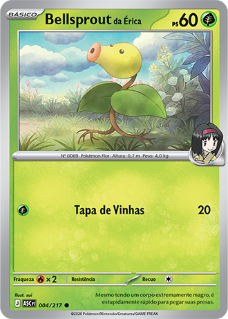 Bellsprout da Érica / Erika's Bellsprout (004/217) - Carta Avulsa Pokemon