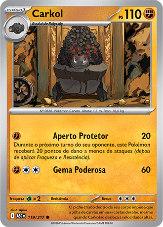 Carkol (119/217) - Carta Avulsa Pokemon