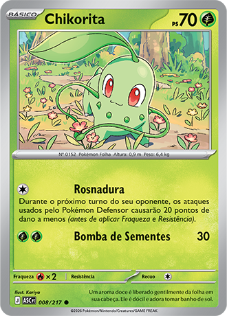 Chikorita (008/217) - Carta Avulsa Pokemon
