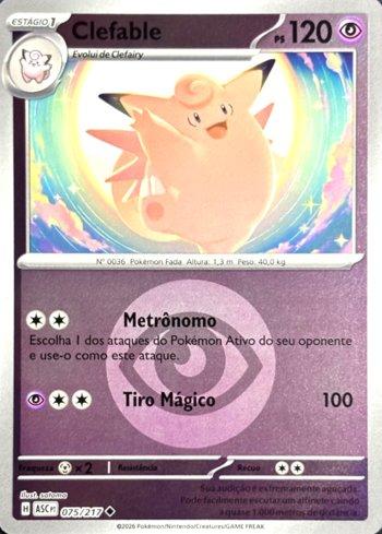 Clefable (075E/217) REV FOIL - Carta Avulsa Pokemon