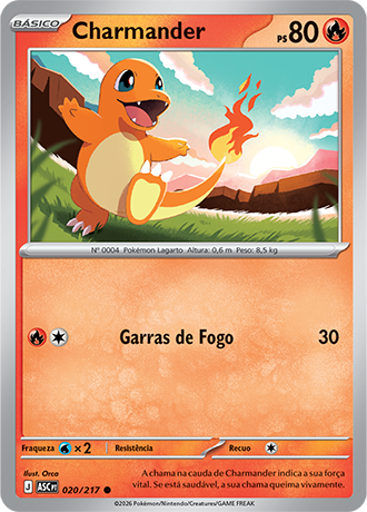 Charmander (020/217) FOIL SH - Carta Avulsa Pokemon