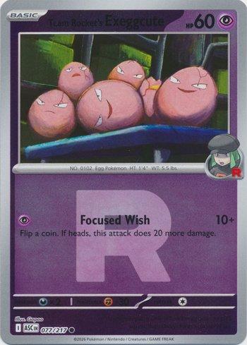 Exeggcute da Equipe Rocket / Team Rocket's Exeggcute (077R/217) REV FOIL - Carta Avulsa Pokemon