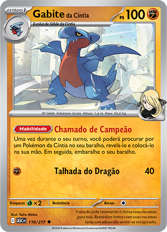 Gabite da Cíntia / Cynthia's Gabite (110/217) - Carta Avulsa Pokemon