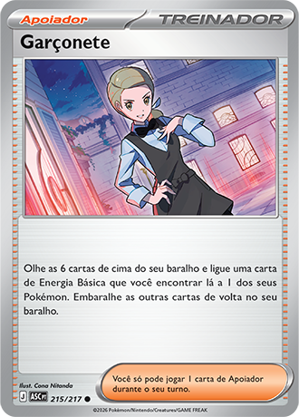 Garçonete / Waitress (215/217) - Carta Avulsa Pokemon