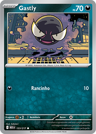 Gastly (123/217) - Carta Avulsa Pokemon