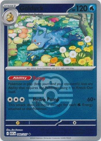 Golduck (040P/217) REV FOIL - Carta Avulsa Pokemon