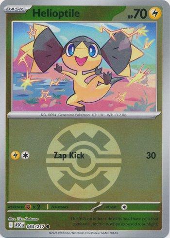 Helioptile (063E/217) REV FOIL - Carta Avulsa Pokemon