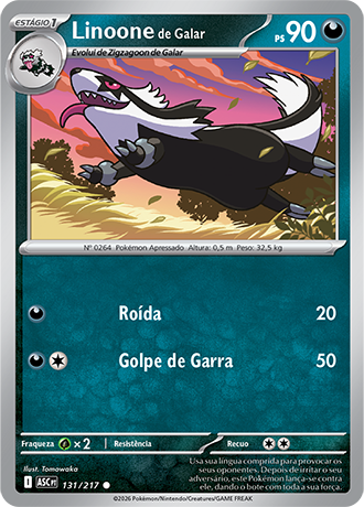 Linoone de Galar Galarian Linoone (131/217) - Carta Avulsa Pokemon