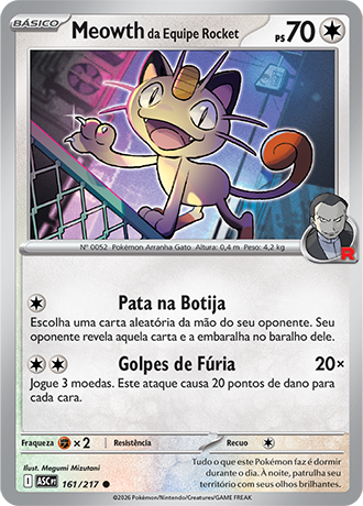 Meowth da Equipe Rocket / Team Rocket's Meowth (161/217) - Carta Avulsa Pokemon