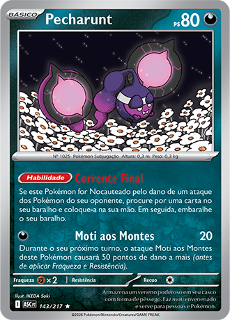 Pecharunt (143/217) FOIL - Carta Avulsa Pokemon