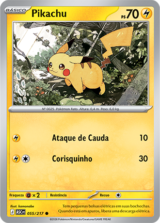 Pikachu (055/217) - Carta Avulsa Pokemon