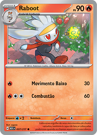 Raboot (037/217) - Carta Avulsa Pokemon