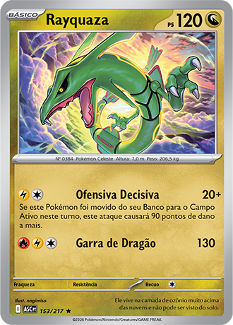 Rayquaza (153/217) FOIL - Carta Avulsa Pokemon