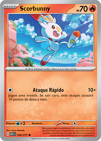 Scorbunny (036/217) - Carta Avulsa Pokemon