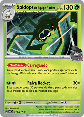 Spidops da Equipe Rocket / Team Rocket's Spidops (019/217) FOIL - Carta Avulsa Pokemon