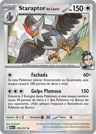 Staraptor do Lauro / Larry's Staraptor (170/217) FOIL - Carta Avulsa Pokemon