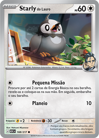 Starly do Lauro / Larry's Starly (168/217) - Carta Avulsa Pokemon