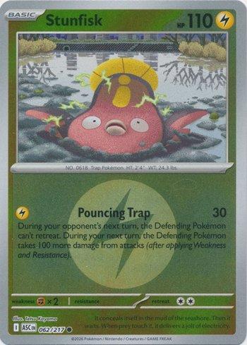 Stunfisk (062E/217) REV FOIL - Carta Avulsa Pokemon