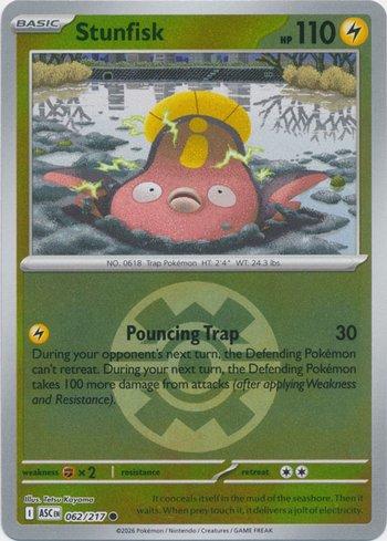 Stunfisk (062P/217) REV FOIL - Carta Avulsa Pokemon