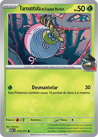 Tarountula da Equipe Rocket / Team Rocket's Tarountula (018/217) - Carta Avulsa Pokemon