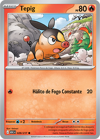 Tepig (029/217) - Carta Avulsa Pokemon