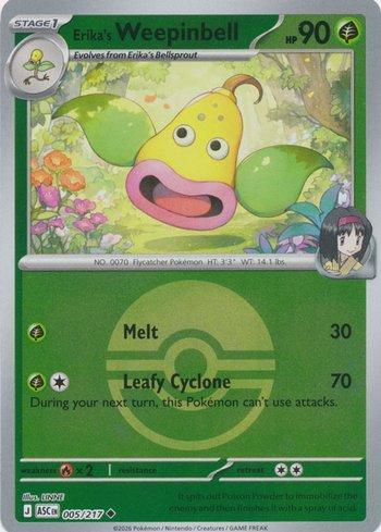 Weepinbell da Érica / Erika's Weepinbell (005P/217) REV FOIL - Carta Avulsa Pokemon