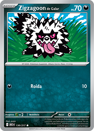 Zigzagoon de Galar / Galarian Zigzagoon (130/217) - Carta Avulsa Pokemon