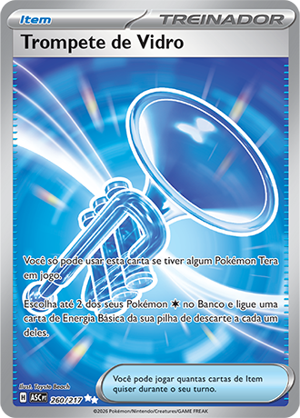 Trompete de Vidro / Glass Trumpet (260/217) - Carta Avulsa Pokemon