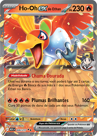 Ho-Oh ex do Ethan / Ethan's Ho-Oh ex (026/217) - Carta Avulsa Pokemon