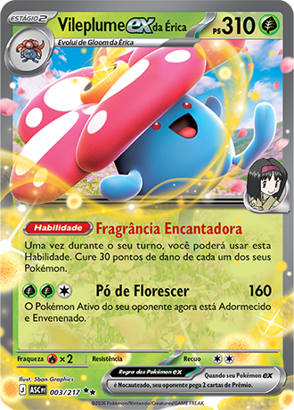 Vileplume ex da Érica / Erika's Vileplume ex (003/217) - Carta Avulsa Pokemon
