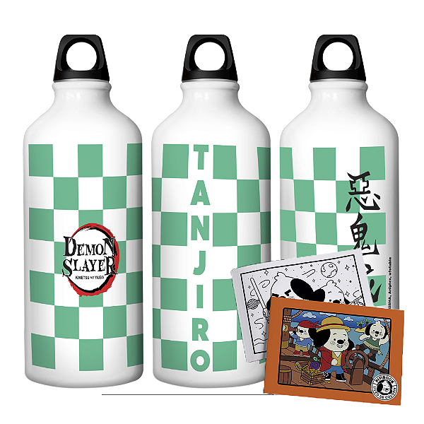 Garrafa Squeeze Cores Tanjiro - 600 ml (DEMON SLAYER)