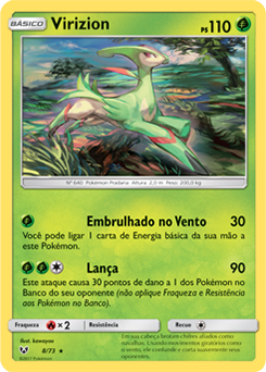 Virizion (8/73) FOIL - Carta Avulsa Pokemon