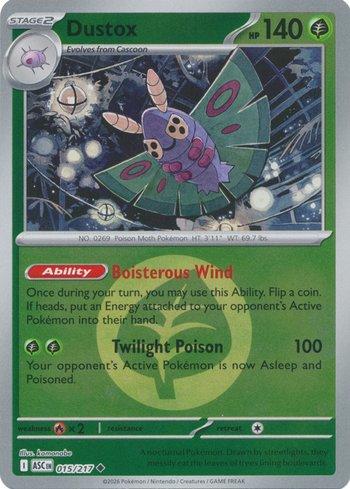 Dustox (015E/217) REV FOIL - Carta Avulsa Pokemon