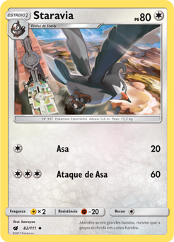 Staravia (82/111) REV FOIL - Carta Avulsa Pokemon
