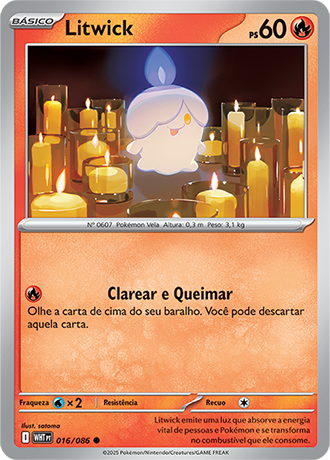 Litwick (016/086) REV FOIL - Carta Avulsa Pokemon