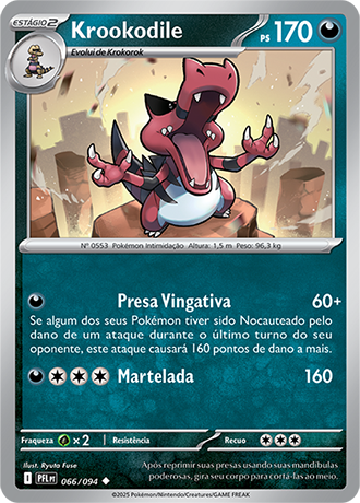 Krookodile (066/094) REV FOIL - Carta Avulsa Pokemon