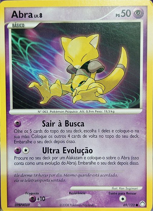 Abra LV.8 (69/123) - Carta Avulsa Pokemon
