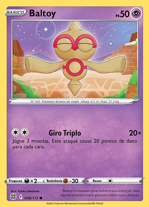 Baltoy (58/172) REV FOIL - Carta Avulsa Pokemon