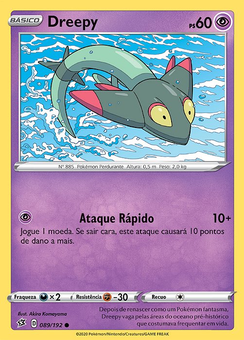 Dreepy (89/192) REV FOIL - Carta Avulsa Pokemon
