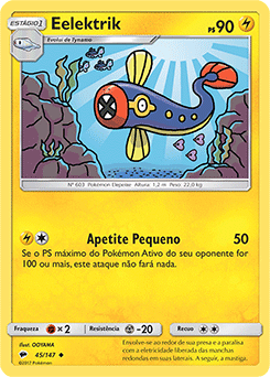 Eelektrik (45/147) REV FOIL - Carta Avulsa Pokemon