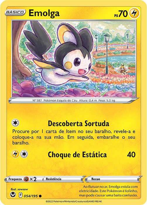 Emolga (054/195) REV FOIL - Carta Avulsa Pokemon