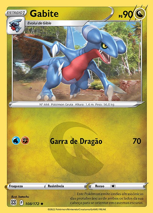 Gabite (108/172) - Carta Avulsa Pokemon