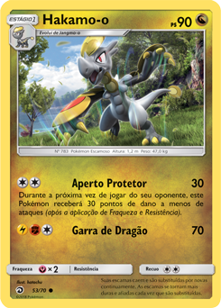 Hakamo-o (53/70) REV FOIL - Carta Avulsa Pokemon