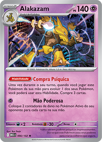 Alakazam (056/132) REV FOIL - Carta Avulsa Pokemon