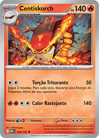 Centiskorch (030/132) - Carta Avulsa Pokemon