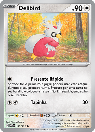 Delibird (105/132) REV FOIL - Carta Avulsa Pokemon