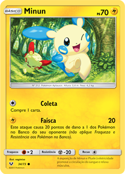 Minun (34/73) - Carta Avulsa Pokemon